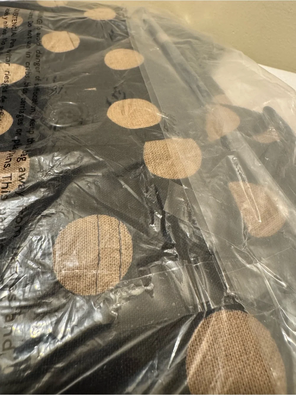 NWT J.Crew Linen Squareneck Button-Up Top Dot Print Black Tan Small BY699